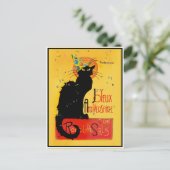 Cartes Pour Fêtes Annuelles Chat Noir New Years (Debout devant)