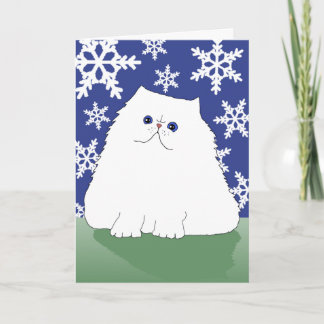 Cartes Pour Fêtes Annuelles Chat persan de Noël