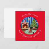 Cartes Pour Fêtes Annuelles Chat Persan Personnalisé (Devant / Derrière)