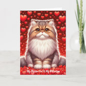 Cartes Pour Fêtes Annuelles Chat Perse Valentine Purr (Devant)