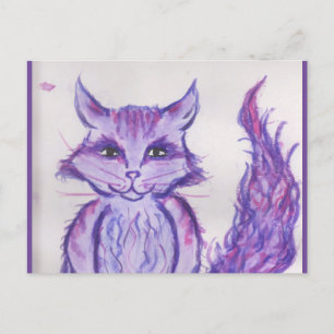 Cartes Pour Fêtes Annuelles chat pourpre