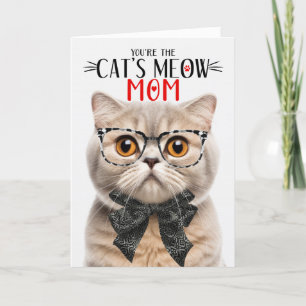Cartes Pour Fêtes Annuelles Chat Scottish Fold crème pour maman pour la fête d