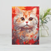 Cartes Pour Fêtes Annuelles Chat Scottish Fold pour la Saint-Valentin (Debout devant)