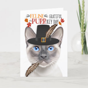 Cartes Pour Fêtes Annuelles Chat siamois Lilac Point reconnaissant pour la jou