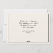 Cartes Pour Fêtes Annuelles Chat Snowy hiver Joyeux Noël (Dos)