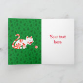 Cartes Pour Fêtes Annuelles Chat Sucre de canne mignon (Intérieur)