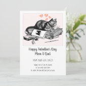 Cartes Pour Fêtes Annuelles Chat Valentine (Debout devant)