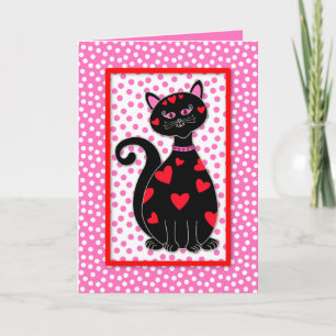 Cartes Pour Fêtes Annuelles Chat Whimsical Valentine