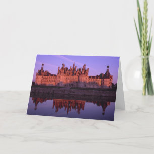 Cartes Pour Fêtes Annuelles Château Chambord au coucher du soleil, vallée de l