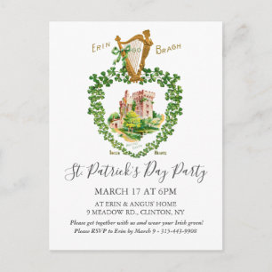 Cartes Pour Fêtes Annuelles Château de Blarney Saint-Patrick celtique irlandai