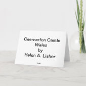 Cartes Pour Fêtes Annuelles Château de Caernarfon (Dos)