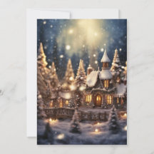 Château de conte de fées sur le thème de Noël insp