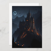 Cartes Pour Fêtes Annuelles Château de Dracula (Devant / Derrière)