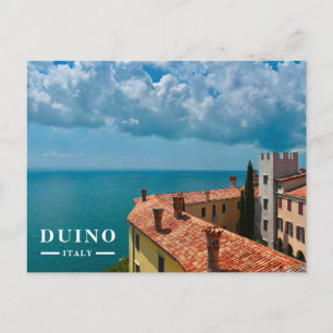 Cartes Pour Fêtes Annuelles Château de Duino Toits de Terracotta Vue sur la Me