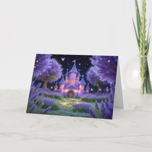 Cartes Pour Fêtes Annuelles Château de Fairy de la Lavande Cachée Grove (Devant)