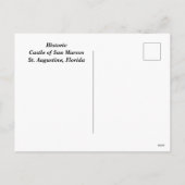 Cartes Pour Fêtes Annuelles Château de San Marcos (Dos)