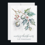 Cartes Pour Fêtes Annuelles Châteaux D'Aquarelle Et Ornements<br><div class="desc">Simple</div>