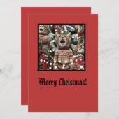 Cartes Pour Fêtes Annuelles Chatons Chantant O'Christmas En Chandails 3 (Devant / Derrière)