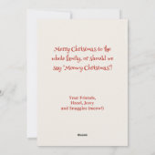 Cartes Pour Fêtes Annuelles Chatons mignons sur l'arbre de Noël (Dos)