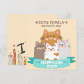 Cartes Pour Fêtes Annuelles Chats (Devant / Derrière)