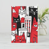 Cartes Pour Fêtes Annuelles Chats à New York (Debout devant)