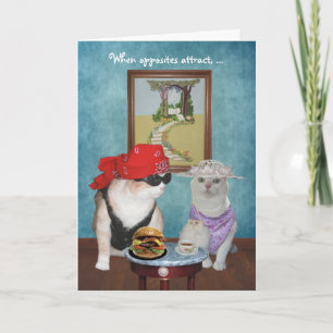 Cartes Pour Fêtes Annuelles Chats amusants/Kitties Saint-Valentin/Anniversaire