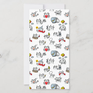 Cartes Pour Fêtes Annuelles Chats amusants, lait et magie.