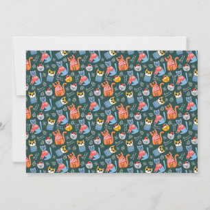 Cartes Pour Fêtes Annuelles Chats aux pulls douillets Joyeux Noël