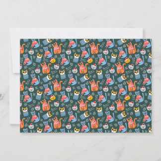 Cartes Pour Fêtes Annuelles Chats aux pulls douillets Joyeux Noël