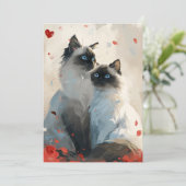 Cartes Pour Fêtes Annuelles Chats Birmans pour la Saint-Valentin (Debout devant)