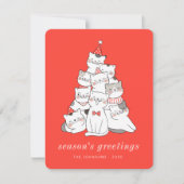 Cartes Pour Fêtes Annuelles Chats chats chats chats chats chats de Noël (Devant)