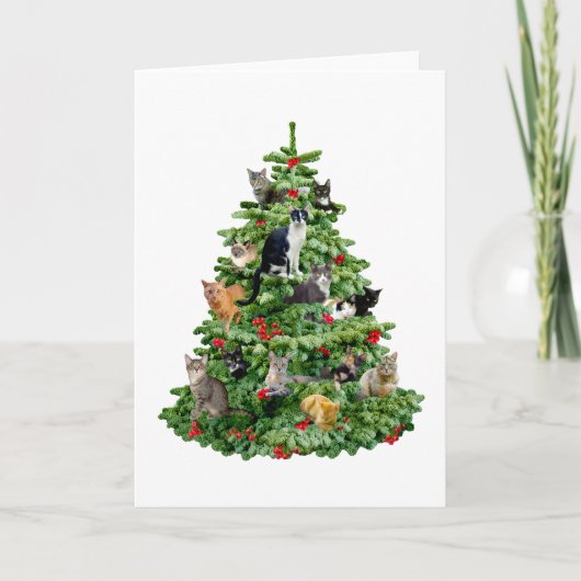 Cartes Pour Fêtes Annuelles Chats dans l'arbre (Devant)