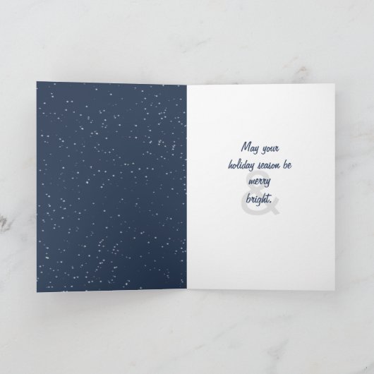 Cartes Pour Fêtes Annuelles Chats de Noël à la clôture avec lune (Intérieur)