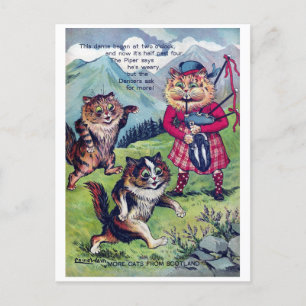Cartes Pour Fêtes Annuelles Chats écossais - Louis Wain
