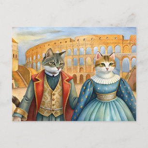 Cartes Pour Fêtes Annuelles Chats habillés à Rome, Italie