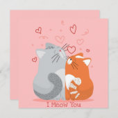 Cartes Pour Fêtes Annuelles Chats mignons (Devant / Derrière)