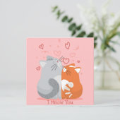 Cartes Pour Fêtes Annuelles Chats mignons (Debout devant)