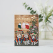Cartes Pour Fêtes Annuelles Chats/minous drôles Feliz Navidad (Debout devant)