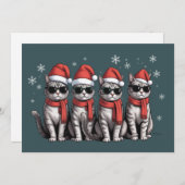 Cartes Pour Fêtes Annuelles Chats Noël Chat Maman Fête Noël Père Noël (Devant / Derrière)
