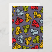 Cartes Pour Fêtes Annuelles Chats plus bananes (Devant / Derrière)