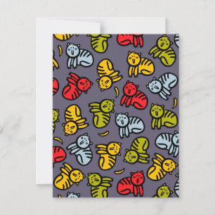 Cartes Pour Fêtes Annuelles Chats plus bananes
