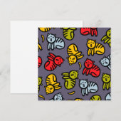 Cartes Pour Fêtes Annuelles Chats plus bananes (Devant / Derrière)