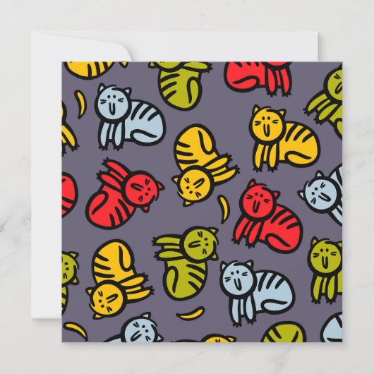 Cartes Pour Fêtes Annuelles Chats plus bananes (Devant)