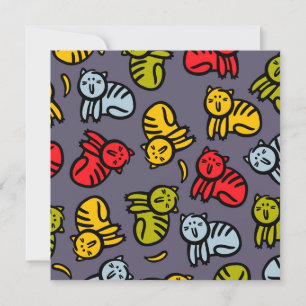 Cartes Pour Fêtes Annuelles Chats plus bananes