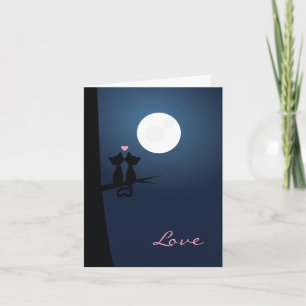 Cartes Pour Fêtes Annuelles Chats romantiques