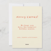 Cartes Pour Fêtes Annuelles Chats sur un sapin de Noël (Dos)