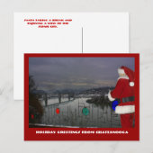 Cartes Pour Fêtes Annuelles Chattanooga Père Noël (Devant / Derrière)