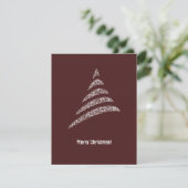 Cartes Pour Fêtes Annuelles Chaud blanc arbre de Noël d'entreprise Code QR (Debout devant)