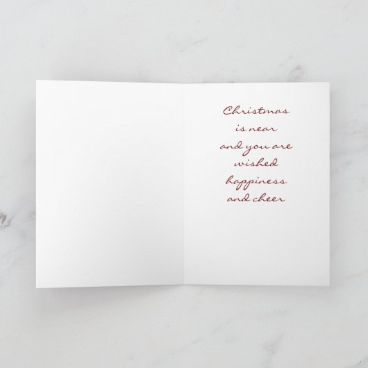 CARTES POUR FÊTES ANNUELLES ***CHAUD ET DOUX*** VŒUX DE NOËL (Intérieur)