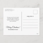 Cartes Pour Fêtes Annuelles Chaud Noël Poinsettia Red Frame 2 Photo (Dos)